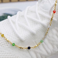 18K Gold-Plated Faux Jewel Ankle Bracelet product image