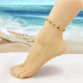 18K Gold-Plated Faux Jewel Ankle Bracelet product image