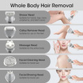 Epilator for Women, 6 in 1 Epilator Hair Removal for Women, Shaver, Bikini, Face Razor, Facial Brush, Face Massage and Body Exfoliator product image