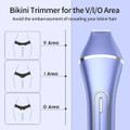 6 in 1 Epilator Hair Removal for Women, Shaver, Bikini, Face Razor, Facial Brush, Face Massage and Body Exfoliator, IPX6 Waterproof Lady Shaver Wet & Dry product image
