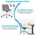Armless Upholstered Height-Adjustable Office Chair product image