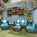 6-Pieces Patio Rattan Furniture Set  product image