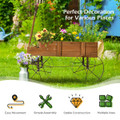 Wooden Wagon Garden Planter with Wheels product image