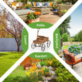 Wooden Wagon Garden Planter with Wheels product image