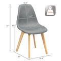 Modern Mid Century Fabric Dining Chairs (Set of 4) product image