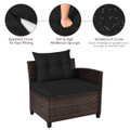 4-Pieces Outdoor Patio Rattan Furniture Set product image