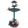 Pedestal Bird Bath with Solar Light, Bird Feeder, and Flower Planter product image