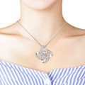 18-Inch Sterling Silver White Gold-Plated CZ Infinity Pendant Necklace product image