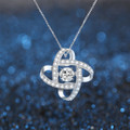 18-Inch Sterling Silver White Gold-Plated CZ Infinity Pendant Necklace product image
