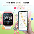 4G GPS Smart Watch for Kids Whatsapp Line Video Phone Call and Text Voice Chat SOS Alarm MessageCamera Anti-Lost Real-time Tracker(Pink) product image