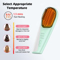 Cordless Portable Hair Straightener Brush for Travel USB-C Rechargeable Fast Heating Mini Hot Straightening Comb for Women(Green) product image