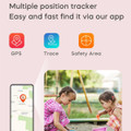 4G GPS Smart Watch for Kids Whatsapp Line Video Phone Call and Text Voice Chat SOS Alarm MessageCamera Anti-Lost Real-time Tracker(Black) product image