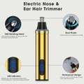 Professional Cordless Hair Clippers Trimmer Grooming Set for Men T-Shaper Trimmer & Foil Shaver Nose & Ear Hair Trimmer with LED Display-Gold product image