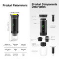 Portable Electric Espresso Mini Machine, Coffee Maker with Ground Coffee and NS Capsule for Machine, Perfect for Hiking,Camping,Office(Black) product image