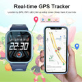 4G GPS Smart Watch for Kids Whatsapp Line Video Phone Call and Text Voice Chat SOS Alarm MessageCamera Anti-Lost Real-time Tracker(Blue) product image