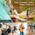 Portable Electric Espresso Mini Machine, Coffee Maker with Ground Coffee and NS Capsule for Machine,Perfect for Hiking,Camping,Office (Gray) product image