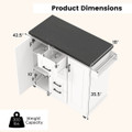 Rolling Kitchen Island Cart on Wheels with Storage Cabinets product image