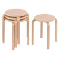 17-Inch Bentwood Stools with Round Top (Set of 4) product image