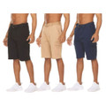 Men's Cotton Stretch Twill Cargo Shorts with Belt (3-Pack) product image