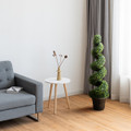 4-Foot Artificial Boxwood Spiral Tree with Green Leaves (1 or 2-Pack) product image