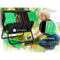 Dual Chamber Garden Compost Tumbler with Sliding Doors product image