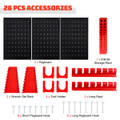 4-Foot Metal Pegboard Wall Organizer Kit product image