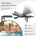 6-Position Chaise Lounge Chair with Rustproof Aluminum Frame (1 or 2-Pack) product image