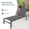 6-Position Chaise Lounge Chair with Rustproof Aluminum Frame (1 or 2-Pack) product image