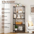5-Tier Bookshelf with Metal Frame  product image