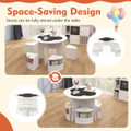 5-Piece Kids Table and Chair Set with Chalkboard Tabletop product image