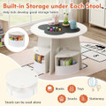 5-Piece Kids Table and Chair Set with Chalkboard Tabletop product image