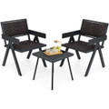 3-Piece Patio Rattan Furniture Set with Quick Dry Foam Padding  product image