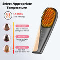 Cordless Portable Hair Straightener Brush for Travel USB-C Rechargeable Fast Heating Mini Hot Straightening Comb for Women(Black) product image