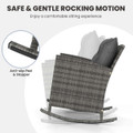 3-Piece Patio Rattan Rocking Chair Set with Tempered Glass Table & Soft Cushions product image