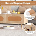 Mid-Century Rattan Coffee Table with 2 Storage Drawers  product image