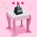 Kids Wooden Vanity Makeup Table and Chair Set product image