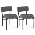 Dining Chair with Curved Back, Padded Seat, and Metal Legs (Set of 2 or 4) product image