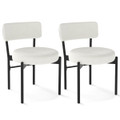 Dining Chair with Curved Back, Padded Seat, and Metal Legs (Set of 2 or 4) product image