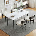 Dining Chair with Curved Back, Padded Seat, and Metal Legs (Set of 2 or 4) product image