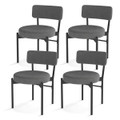 Dining Chair with Curved Back, Padded Seat, and Metal Legs (Set of 2 or 4) product image