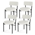 Dining Chair with Curved Back, Padded Seat, and Metal Legs (Set of 2 or 4) product image