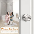 Probico Brushed Nickel Privacy Doorknob product image