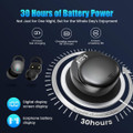 Wireless Bluetooth Earbuds Comfortable Noise Blocking LED Power Display Music Sleep Dual Mode for Sleeping Working Hiking Color Off white product image