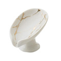  Leaf-Shaped Self-Draining Ceramic Soap Holder product image