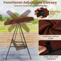 2-Person Outdoor Porch Swing with A-Shaped Metal Frame product image