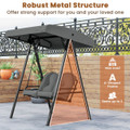 2-Person Outdoor Porch Swing with A-Shaped Metal Frame product image