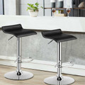 Adjustable Swivel Bar Stool with Thick Padding and PU Leather (Set of 2)  product image
