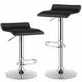 Adjustable Swivel Bar Stool with Thick Padding and PU Leather (Set of 2)  product image