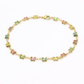 Light Multi-Color Square Crystal Ankle Bracelet product image