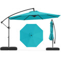 10-foot Offset Hanging Umbrella with Base (With or Without Lights) product image